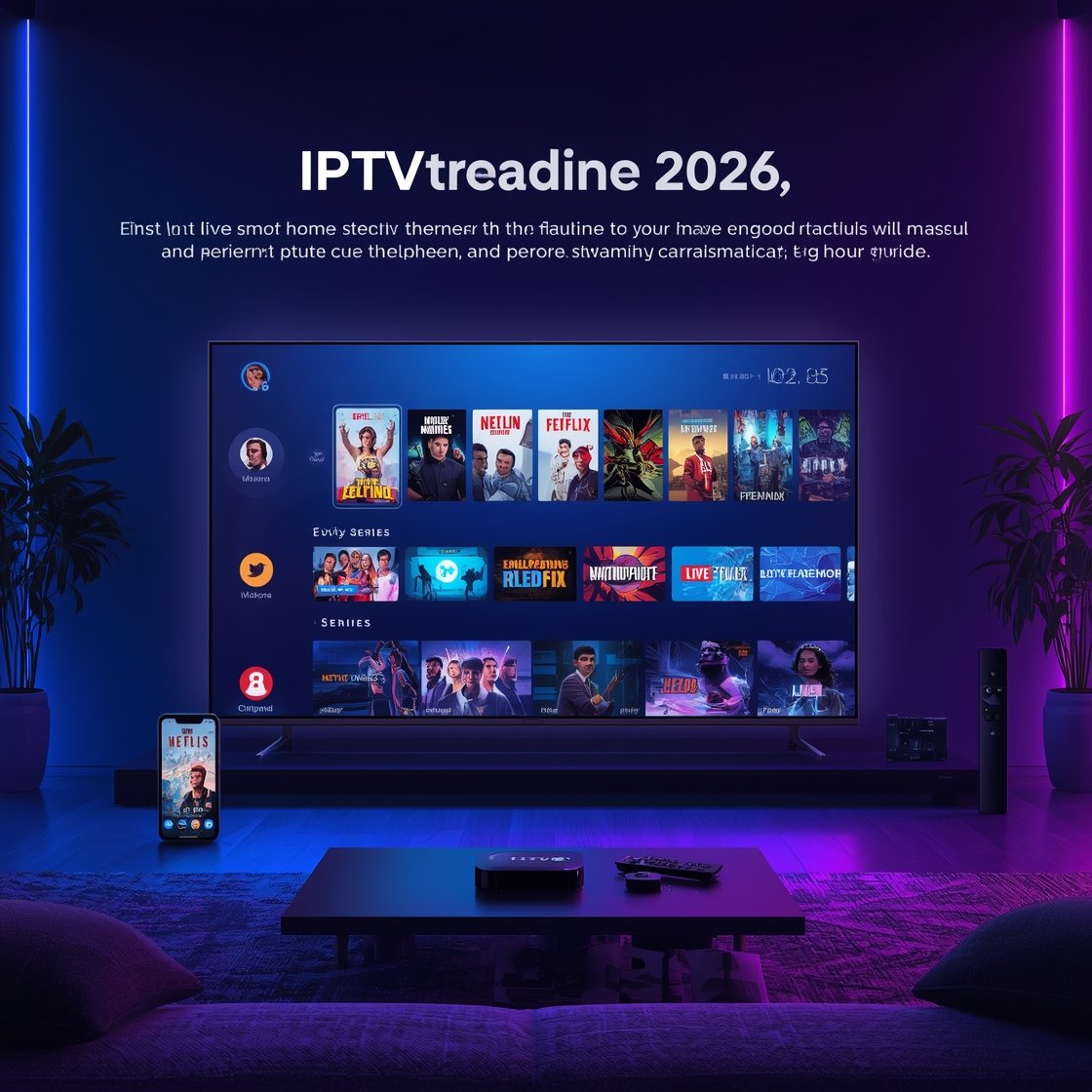 Troubleshooting flowchart for common IPTV problems like buffering, login failure, and blank screen